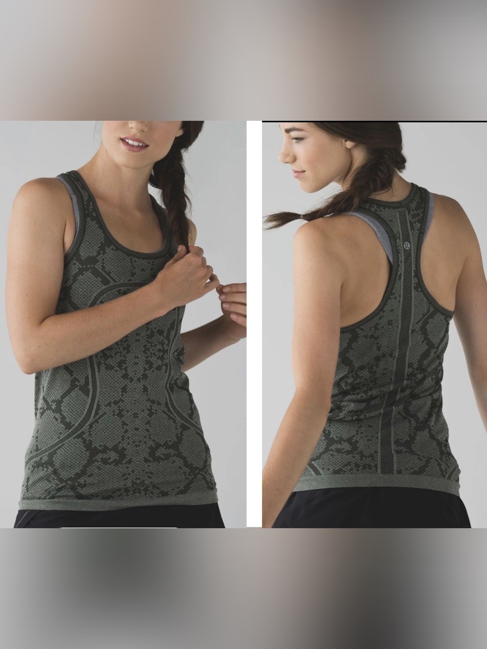 Lululemon Swiftly Tech Racerback
Heathered Gator Green size 6, Silverescent